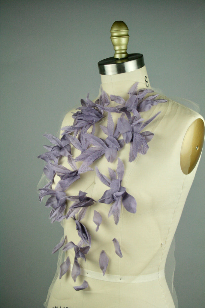 3D Satin Organza Floral Customizable Applique