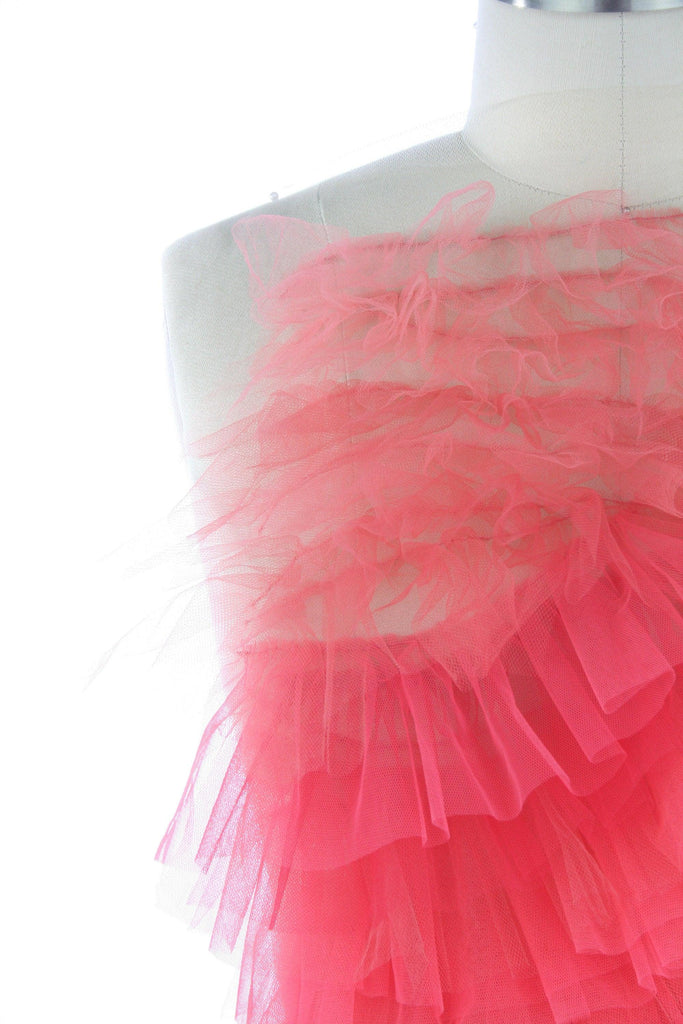 A106 - Coral Tulle Ruffle Applique - Moda Artisans