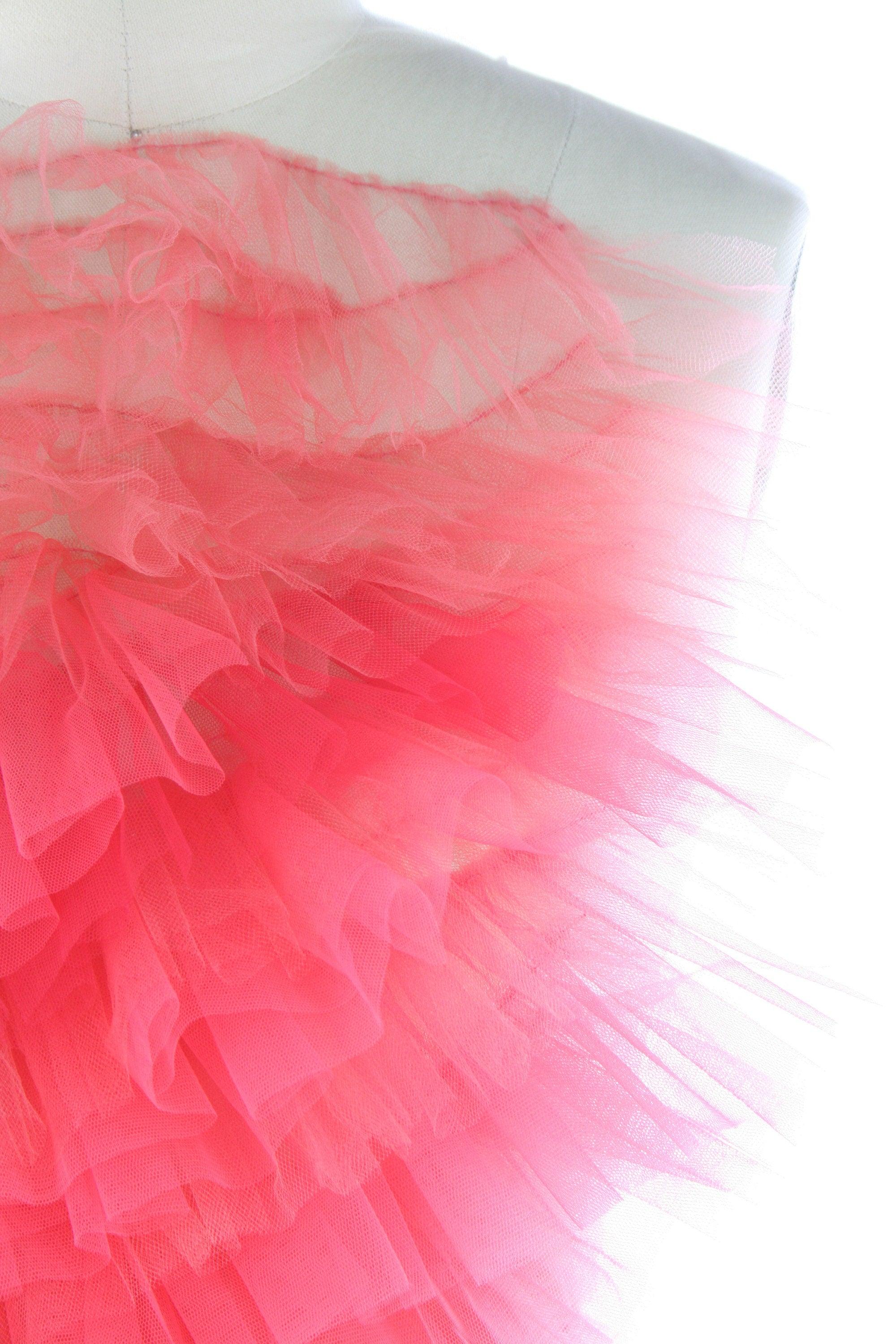 A106 - Coral Tulle Ruffle Applique - Moda Artisans