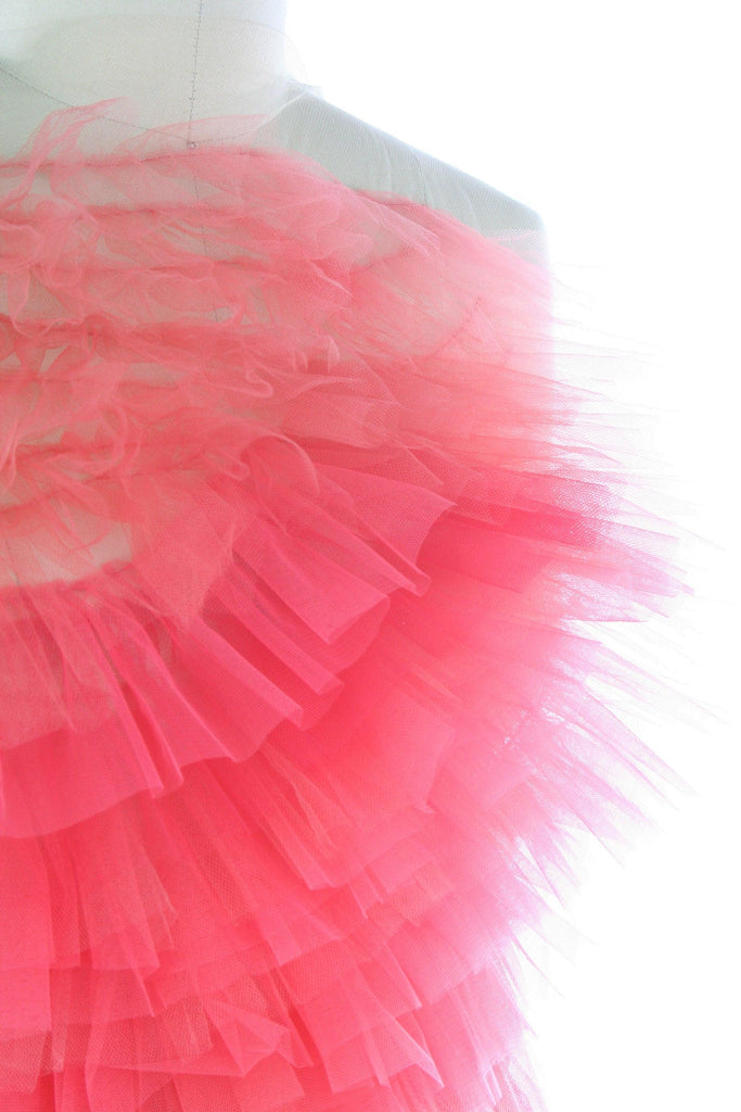 A106 - Coral Tulle Ruffle Applique - Moda Artisans