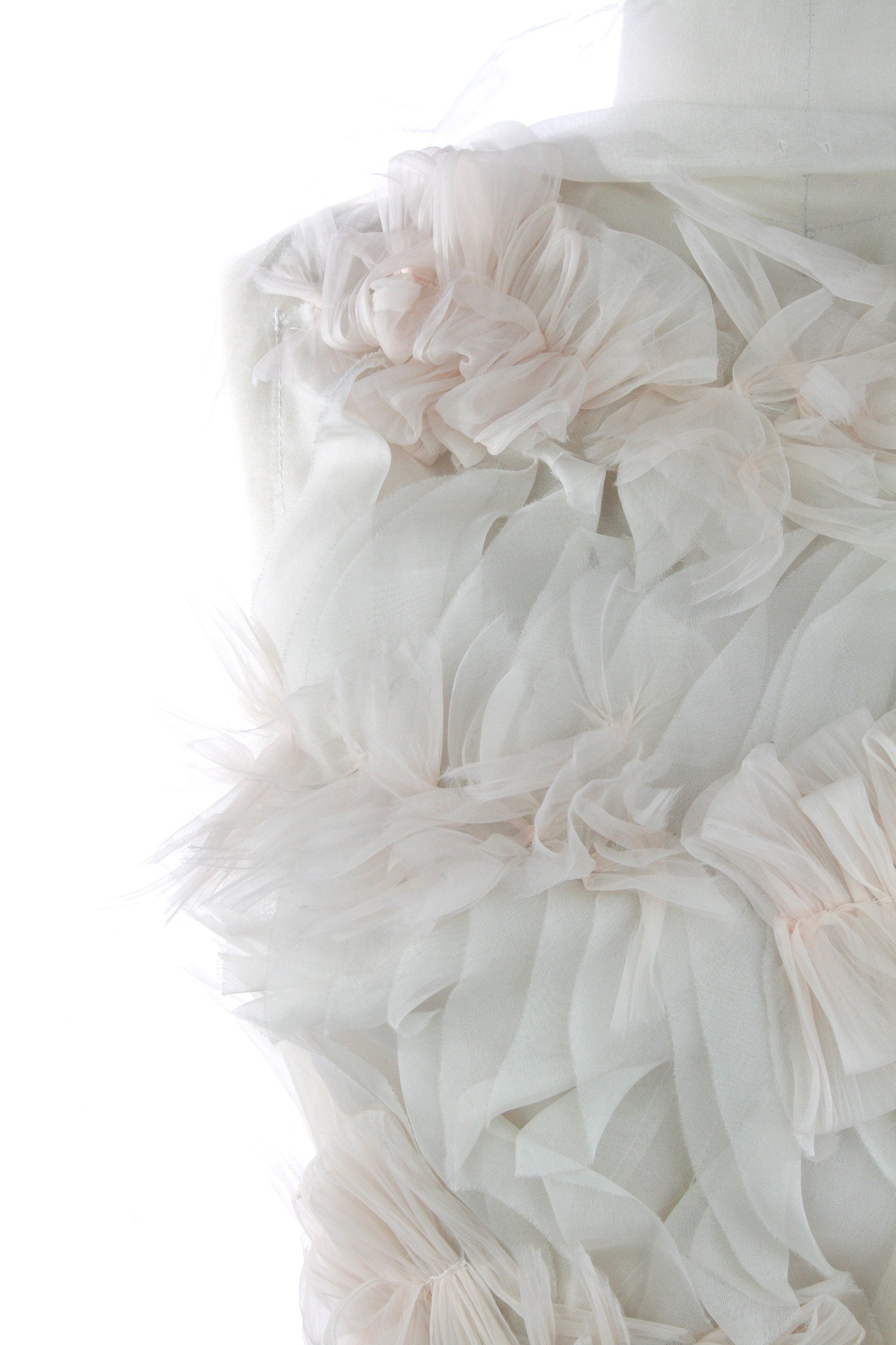 3D Handmade Luxury Silk Ruffle Applique