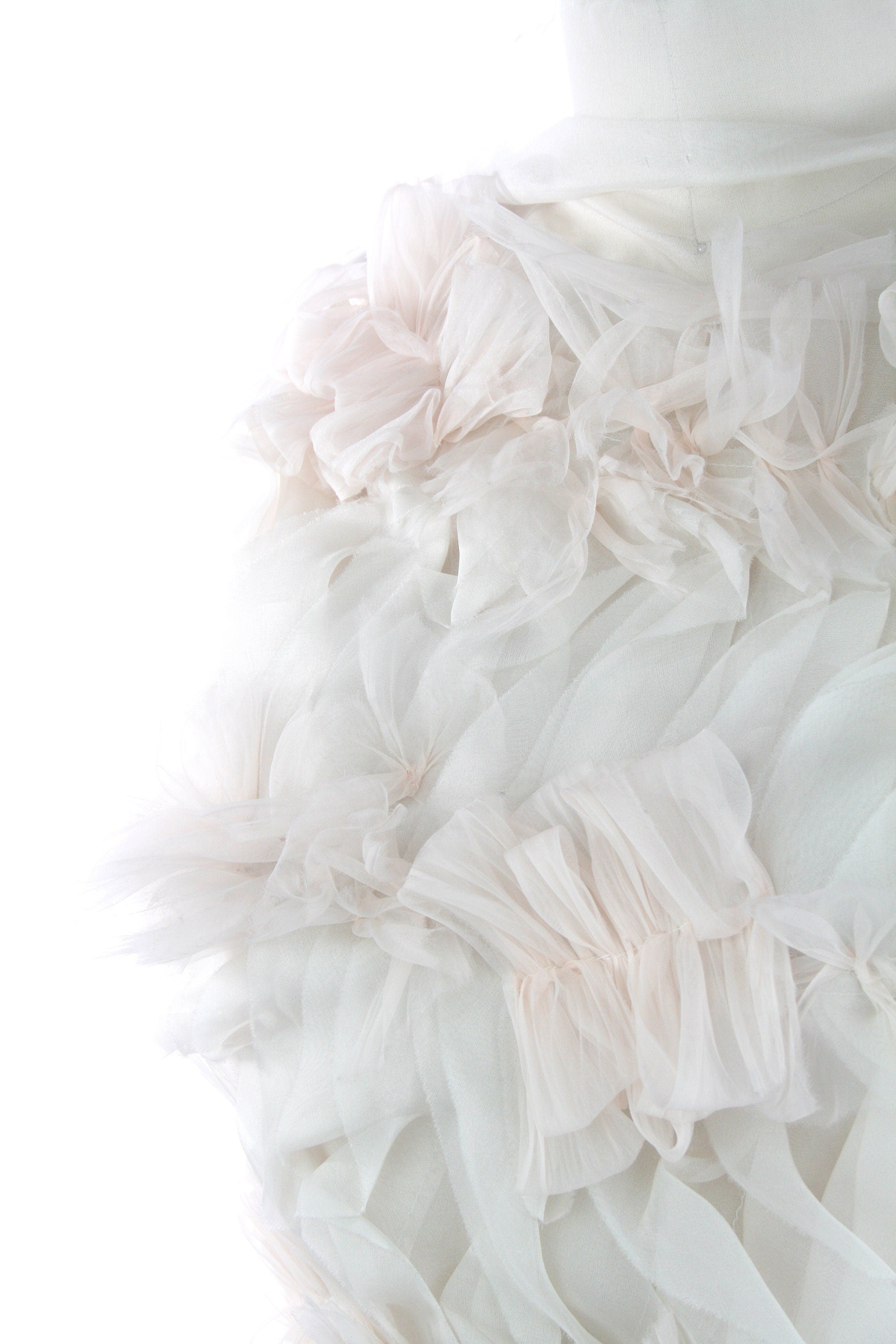 3D Handmade Luxury Silk Ruffle Applique