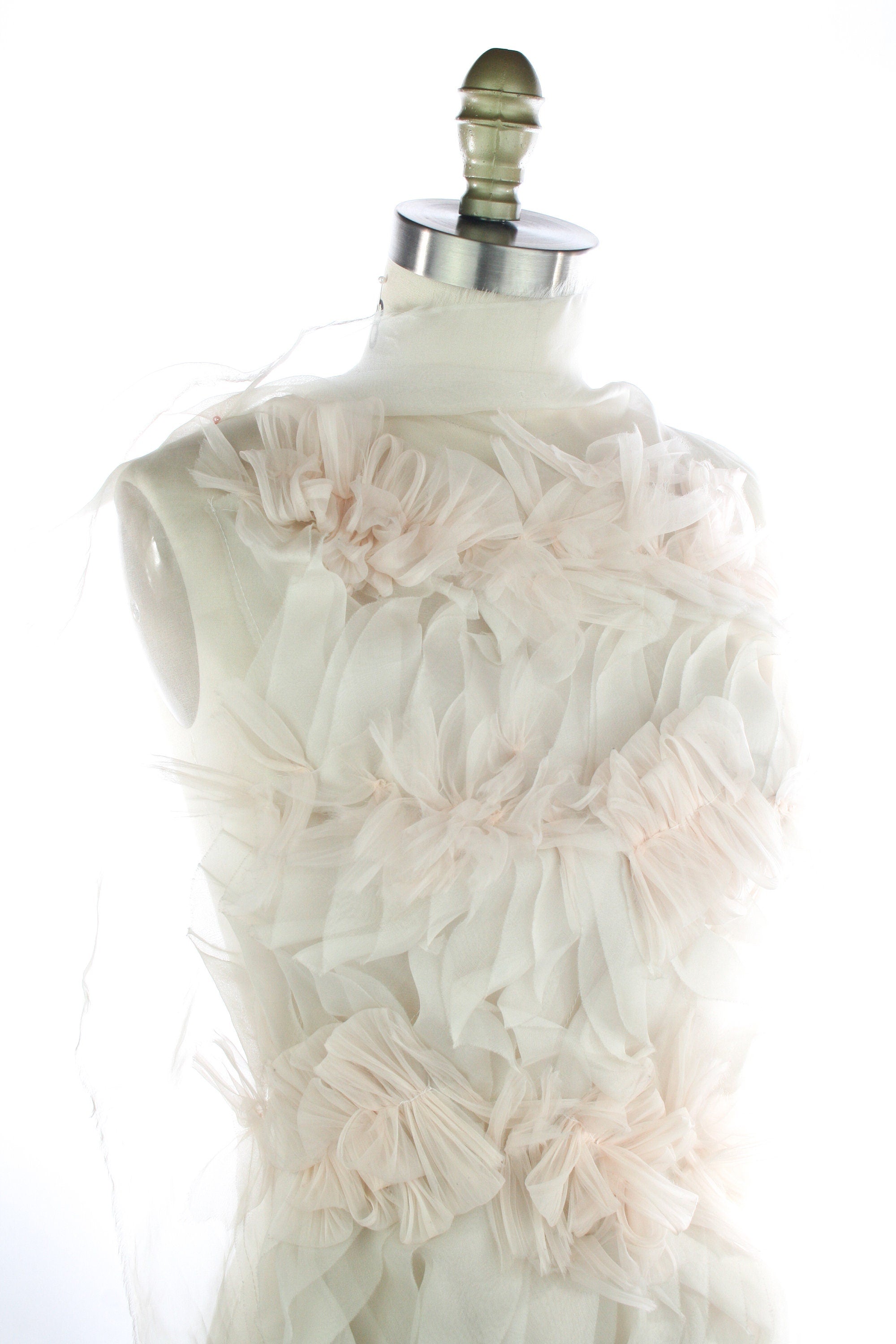 3D Handmade Luxury Silk Ruffle Applique
