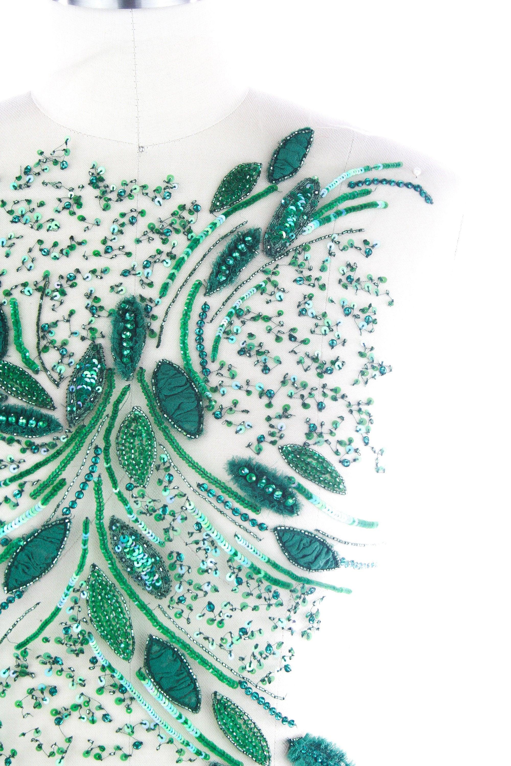 A105 - Emerald Green Sequin Applique - Moda Artisans