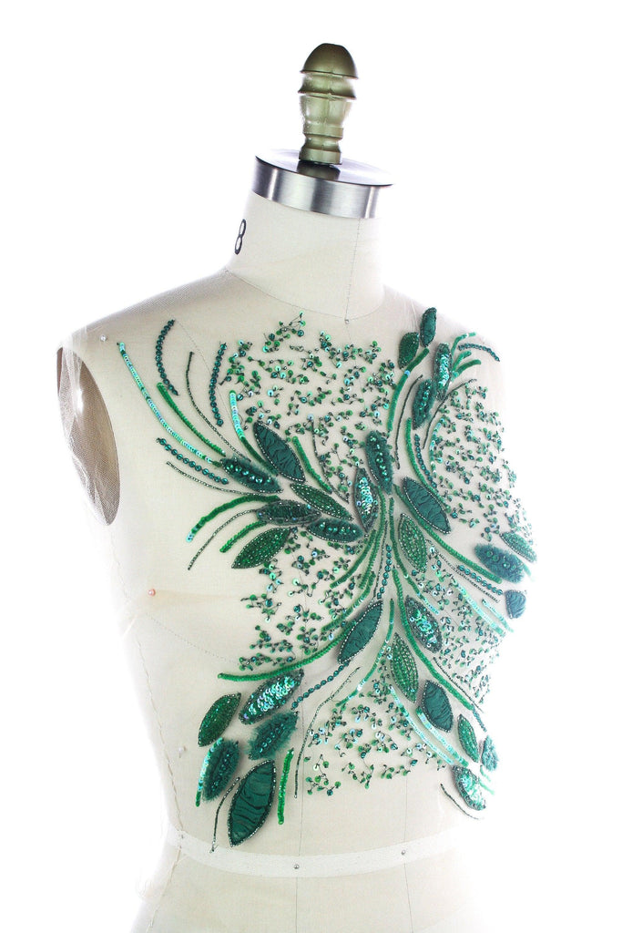 A105 - Emerald Green Sequin Applique - Moda Artisans