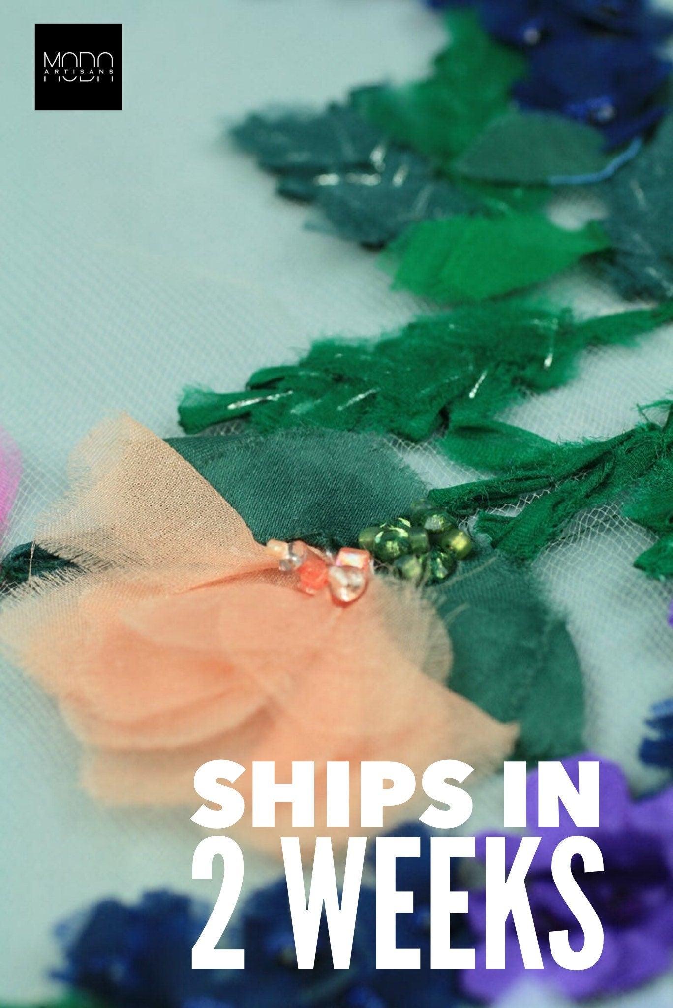 3D Customizable Floral Cascade Applique - Moda Artisans