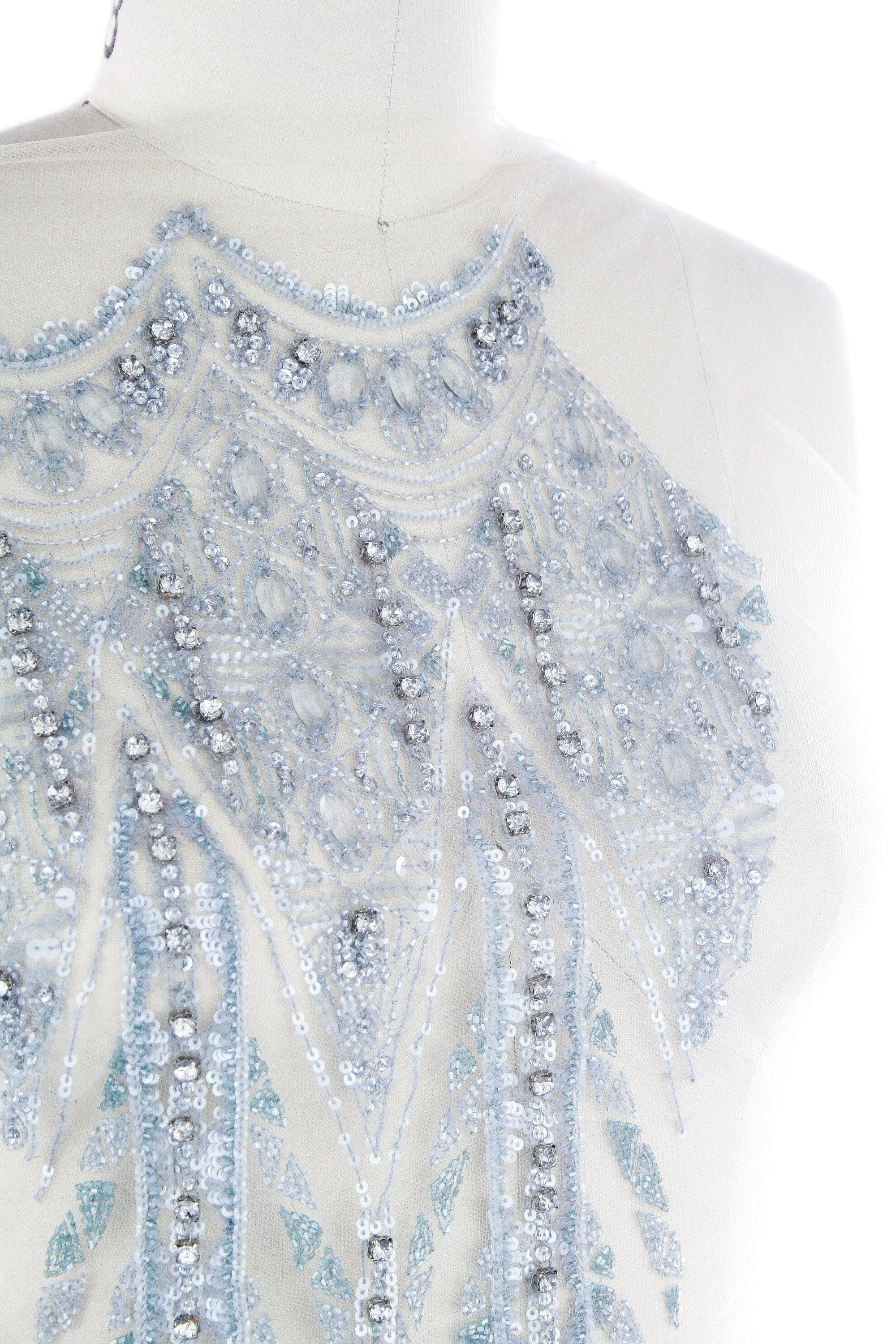 3D Heavy Beaded Bodice Applique - Moda Artisans