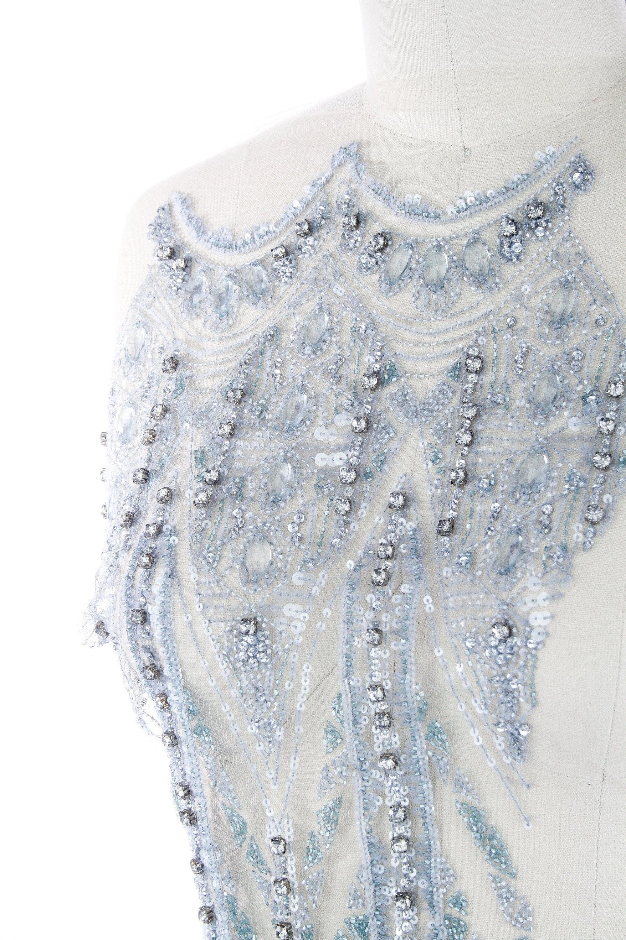 3D Heavy Beaded Bodice Applique - Moda Artisans