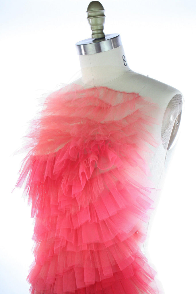 A106 - Coral Tulle Ruffle Applique - Moda Artisans