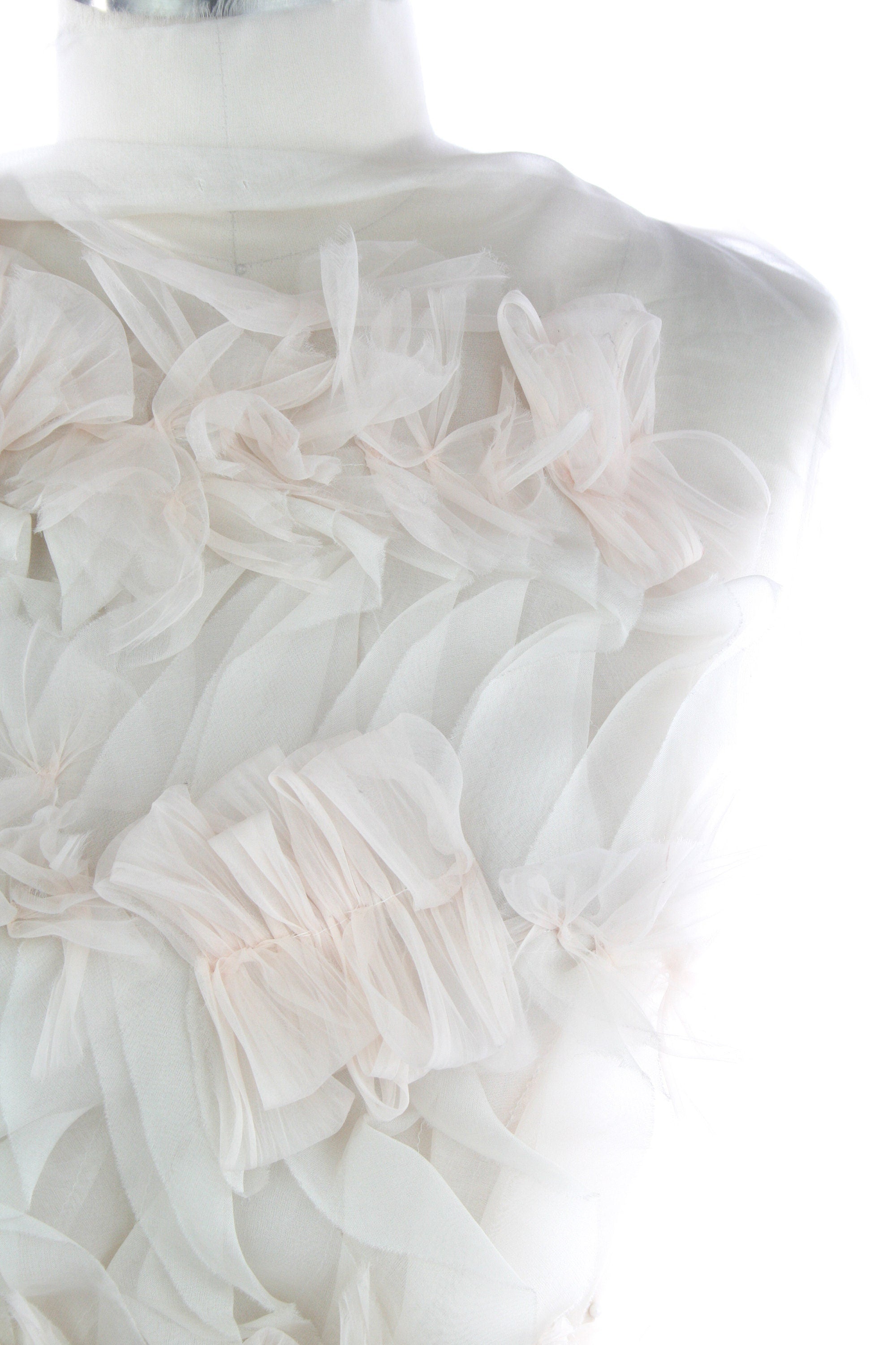 3D Handmade Luxury Silk Ruffle Applique
