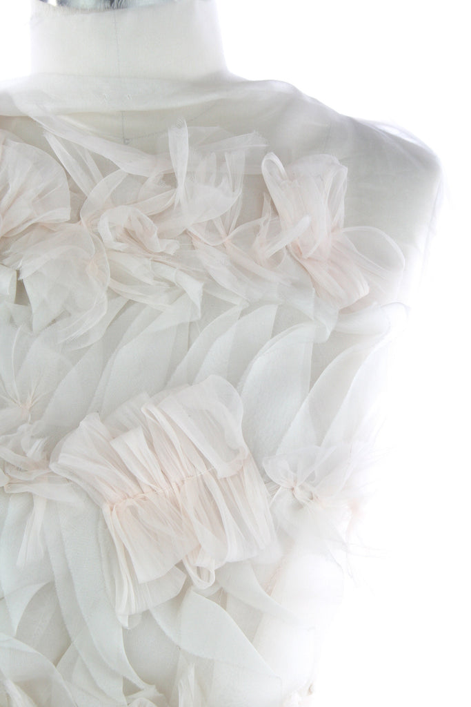 3D Handmade Luxury Silk Ruffle Applique