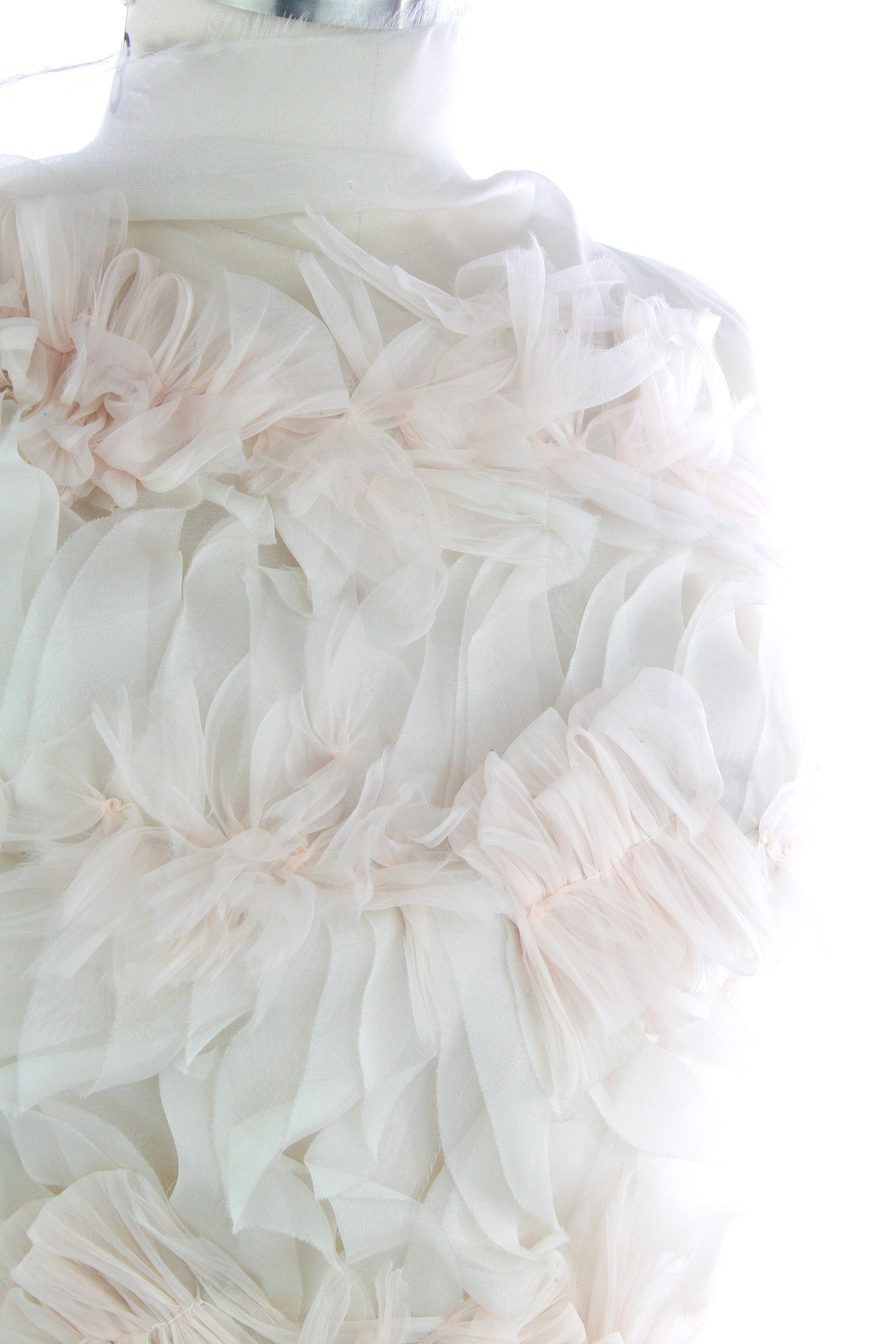 3D Handmade Luxury Silk Ruffle Applique