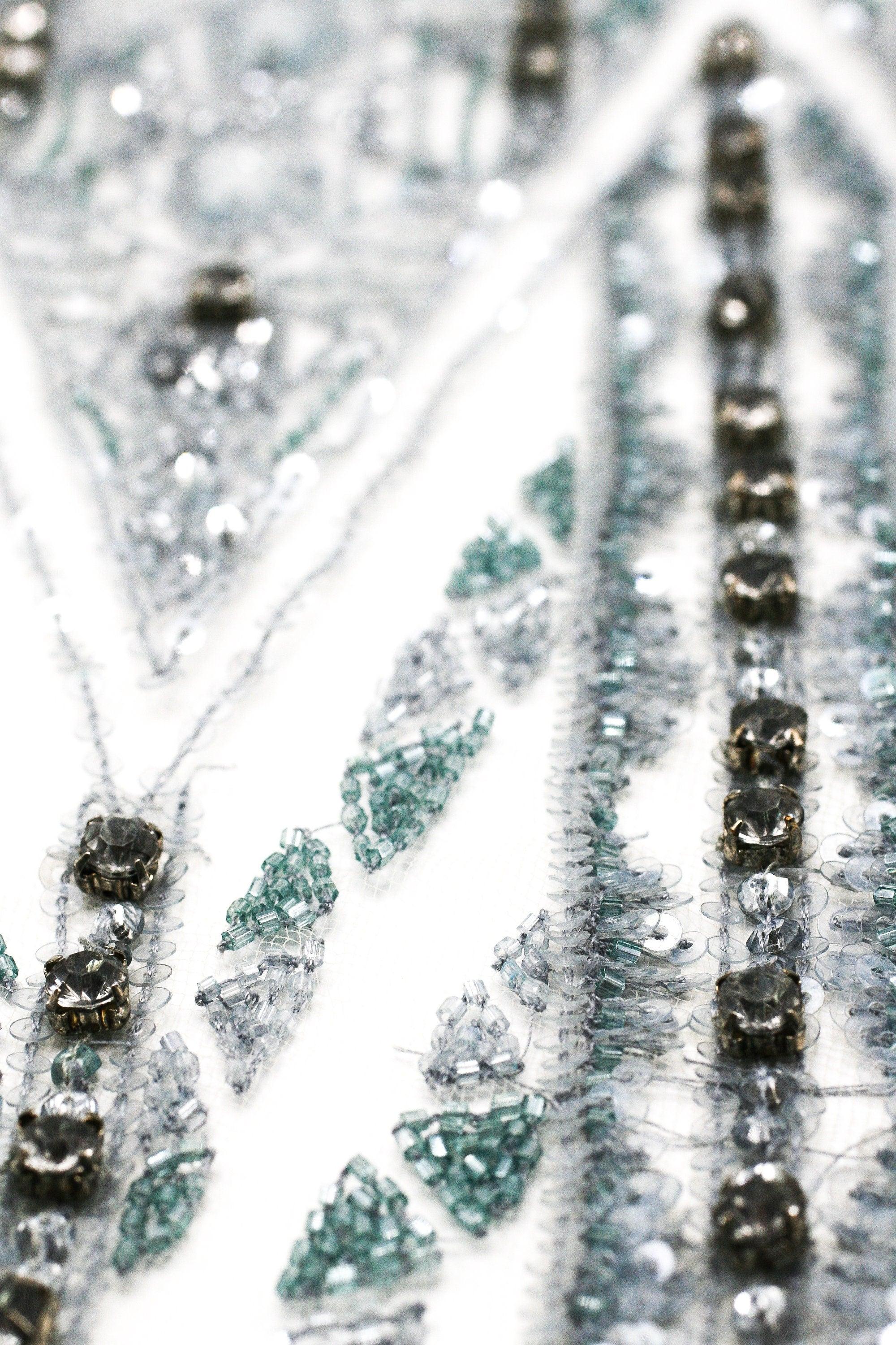 3D Heavy Beaded Bodice Applique - Moda Artisans