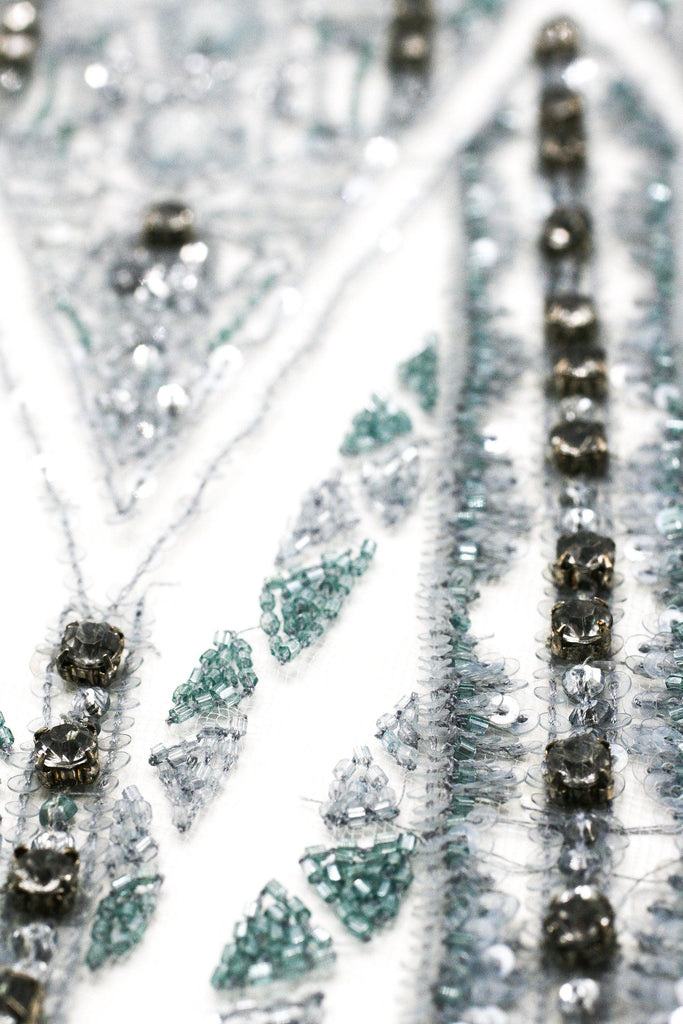 3D Heavy Beaded Bodice Applique - Moda Artisans