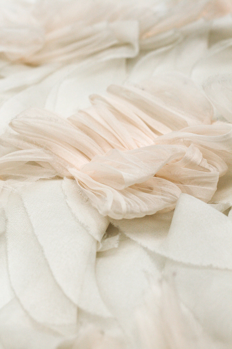 3D Handmade Luxury Silk Ruffle Applique