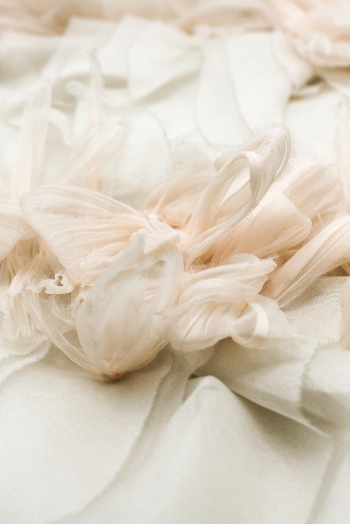 3D Handmade Luxury Silk Ruffle Applique