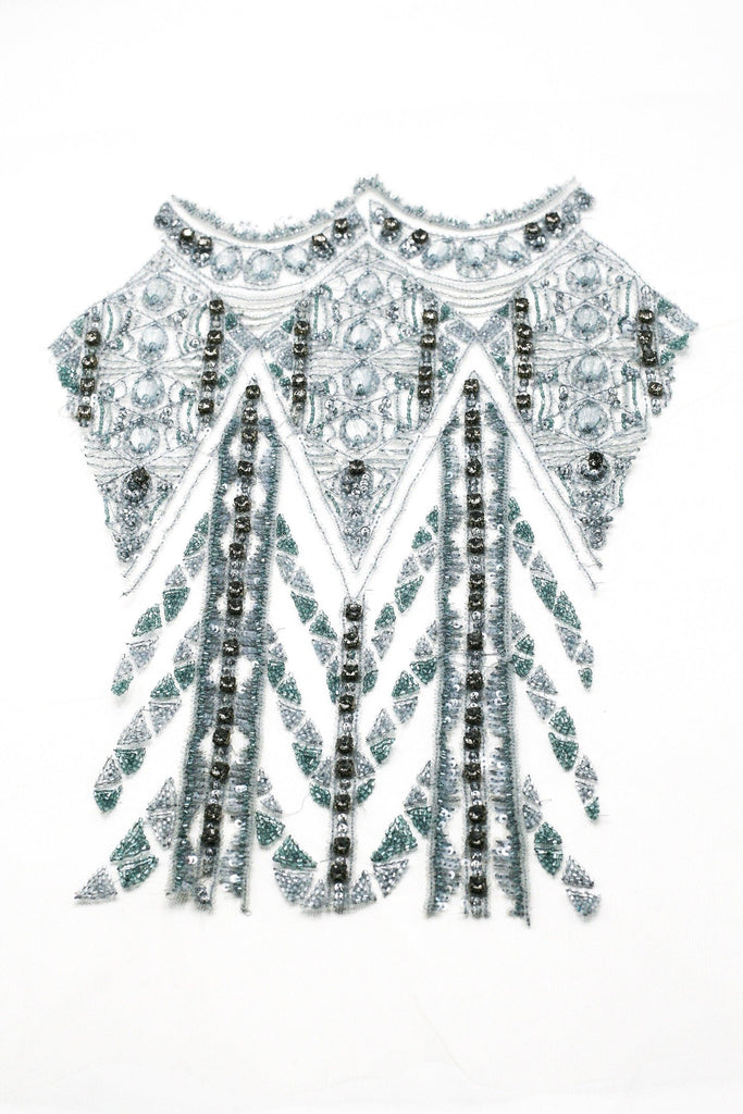 3D Heavy Beaded Bodice Applique - Moda Artisans