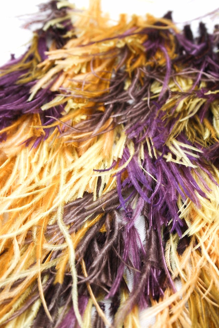 A118 - Feather on Tulle Applique