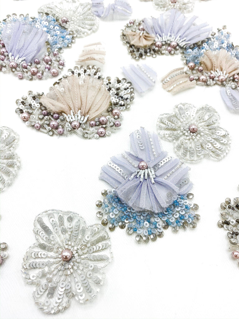 A128 - Soft Pastel Floral Applique