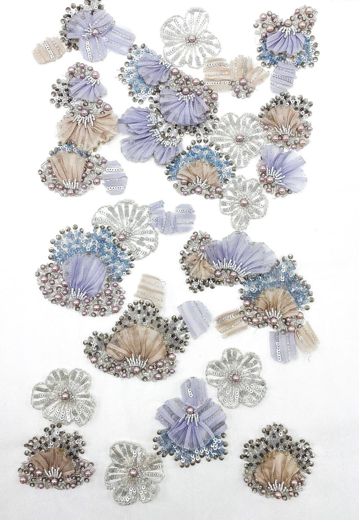A128 - Soft Pastel Floral Applique