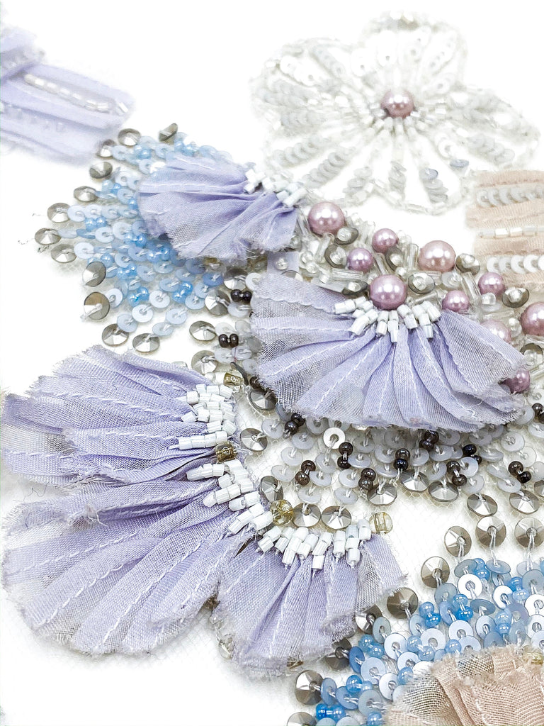 A128 - Soft Pastel Floral Applique