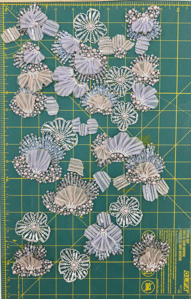 A128 - Soft Pastel Floral Applique