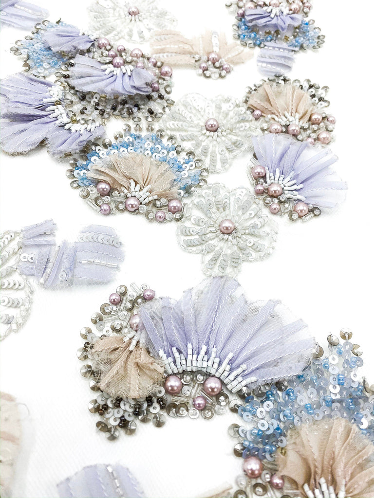 A128 - Soft Pastel Floral Applique