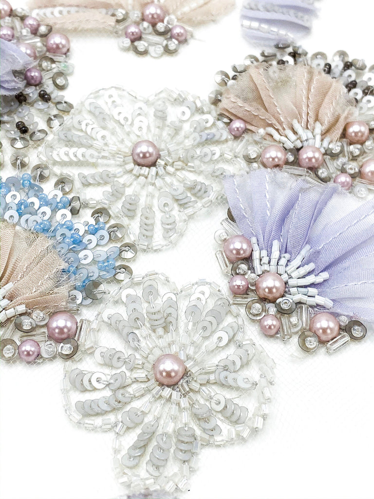 A128 - Soft Pastel Floral Applique