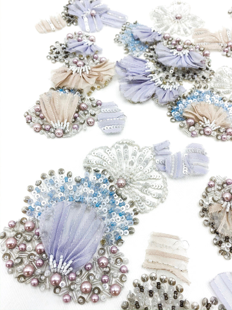 A128 - Soft Pastel Floral Applique