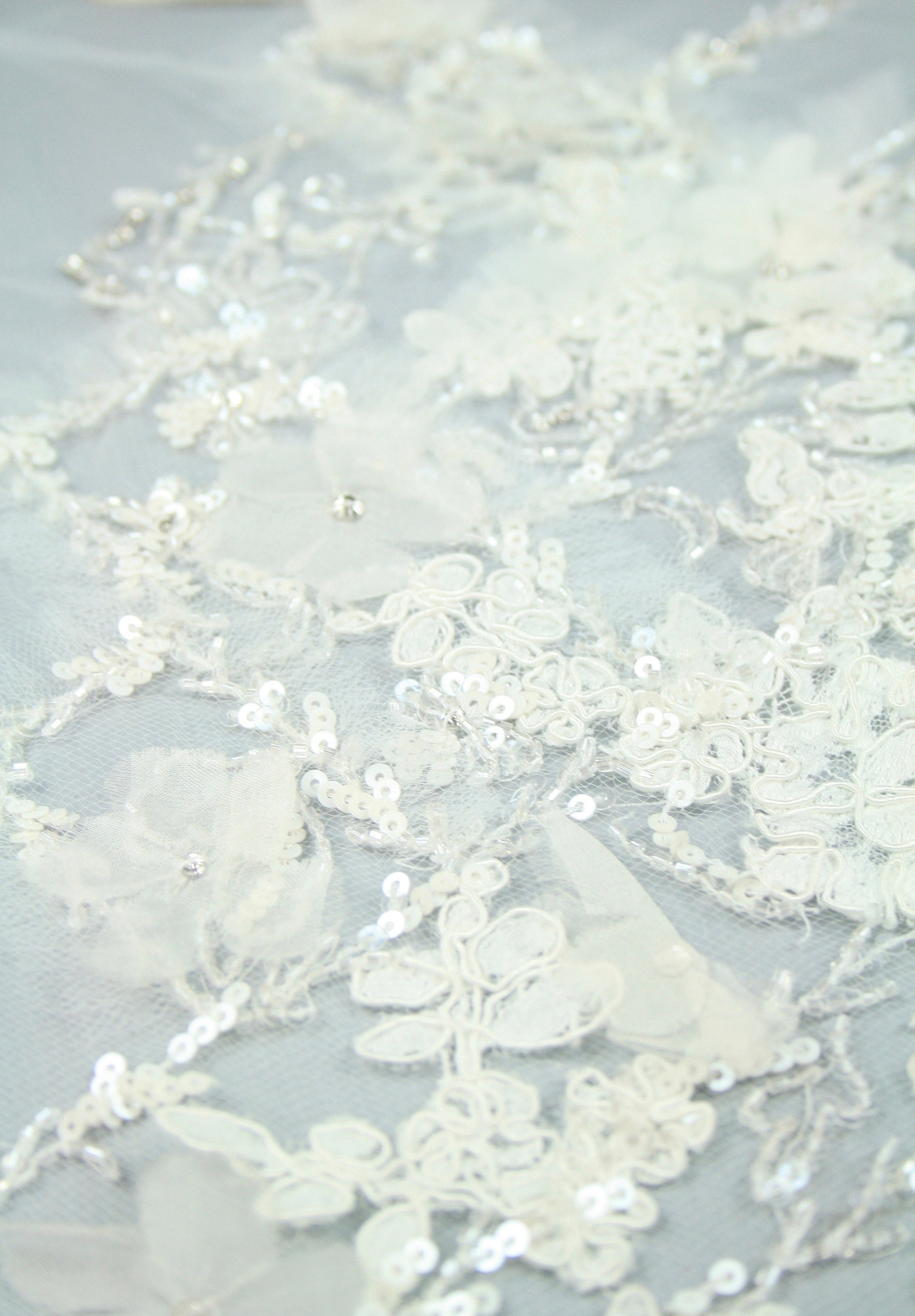 Wedding Dress Beaded Applique Panel used as Beaded Trim,Embroidered Tulle,Beaded Applique,Beaded Lace,Haute Couture Fabric