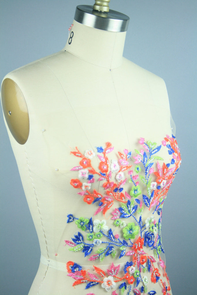 spring flower applique for dress, bridesmaid dress applique design for prom dresses, 3D flower applique, floral applique for competition