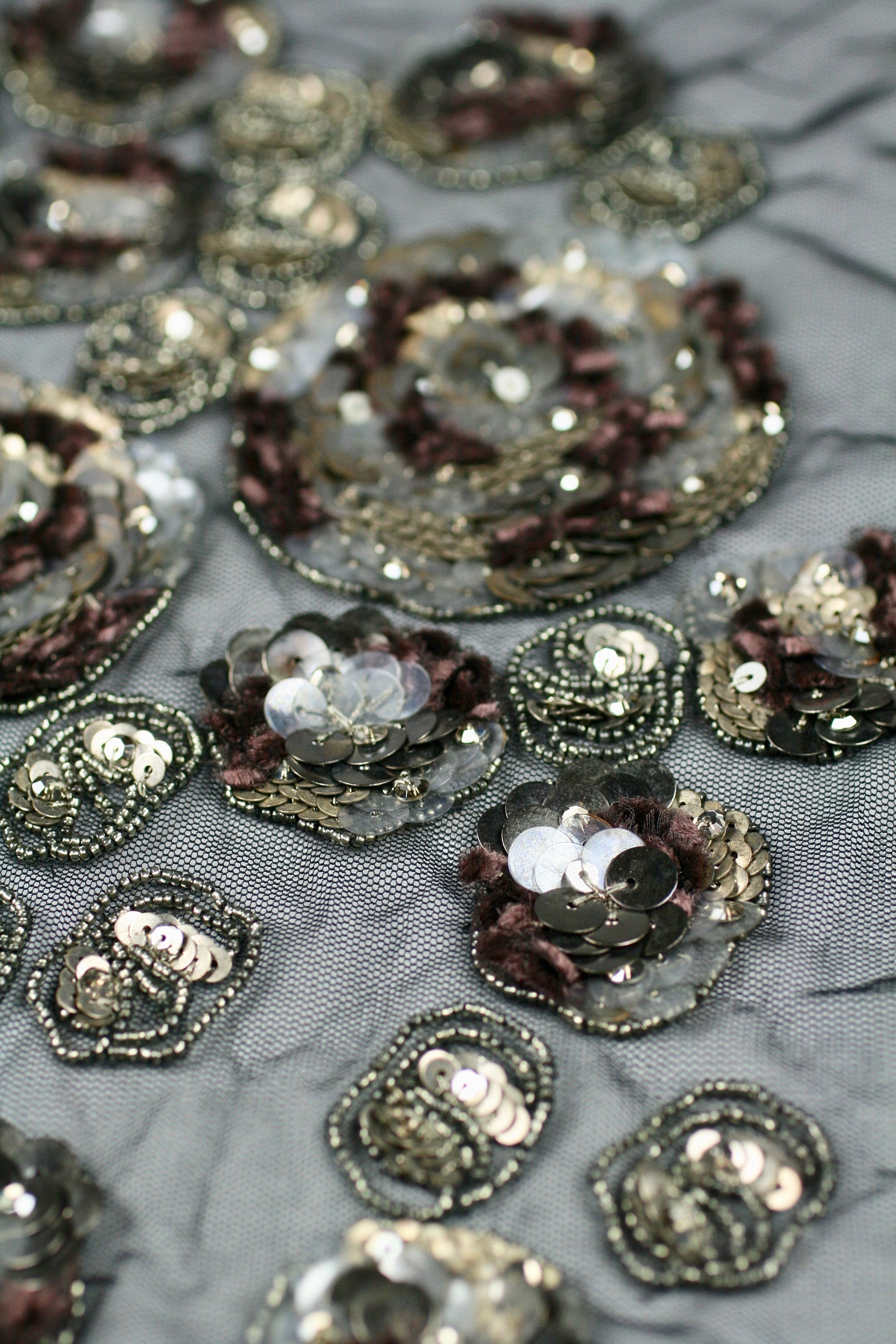 3D Heavy Beaded Sequin Applique