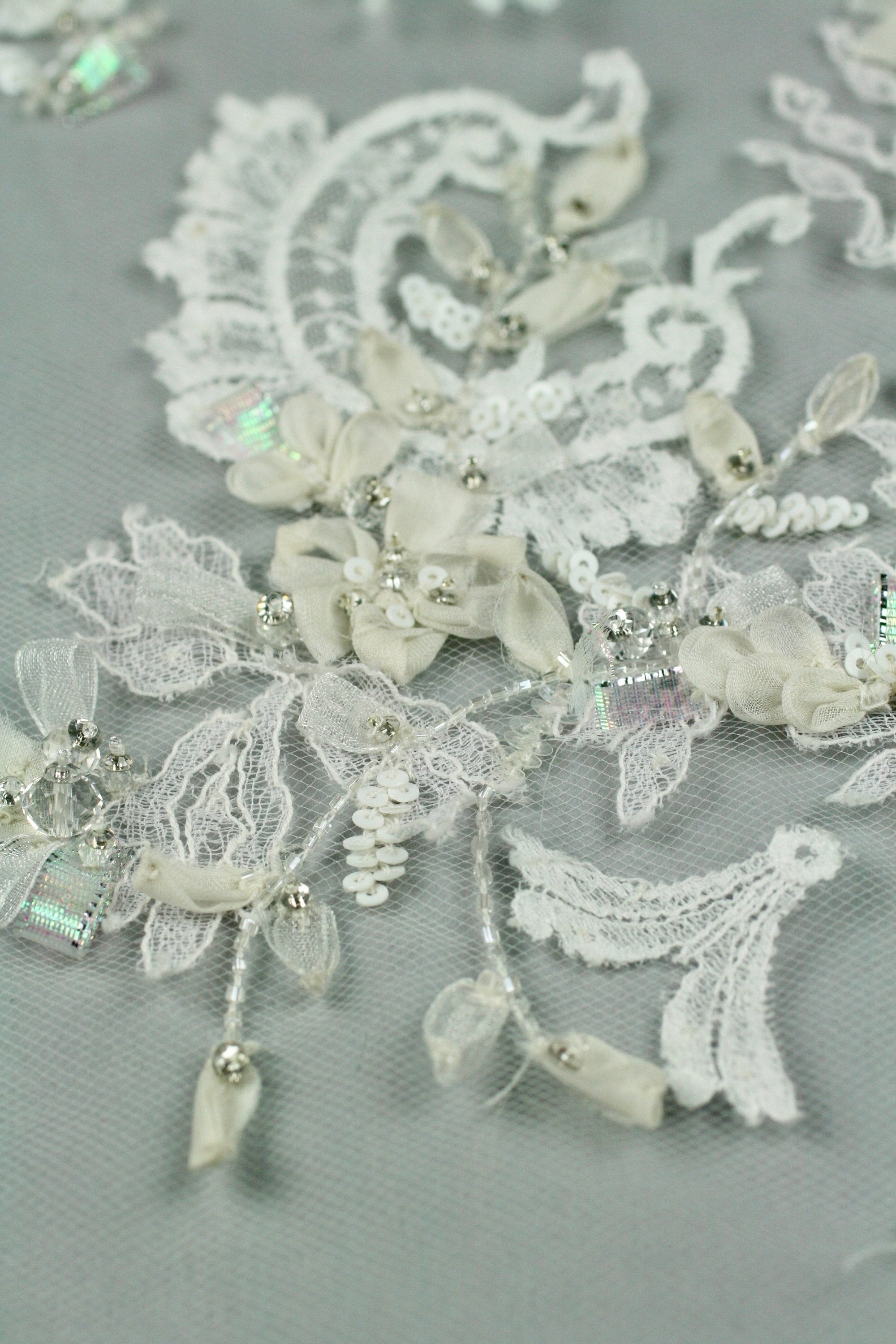 C104 - Chantilly Lace Wedding Panel