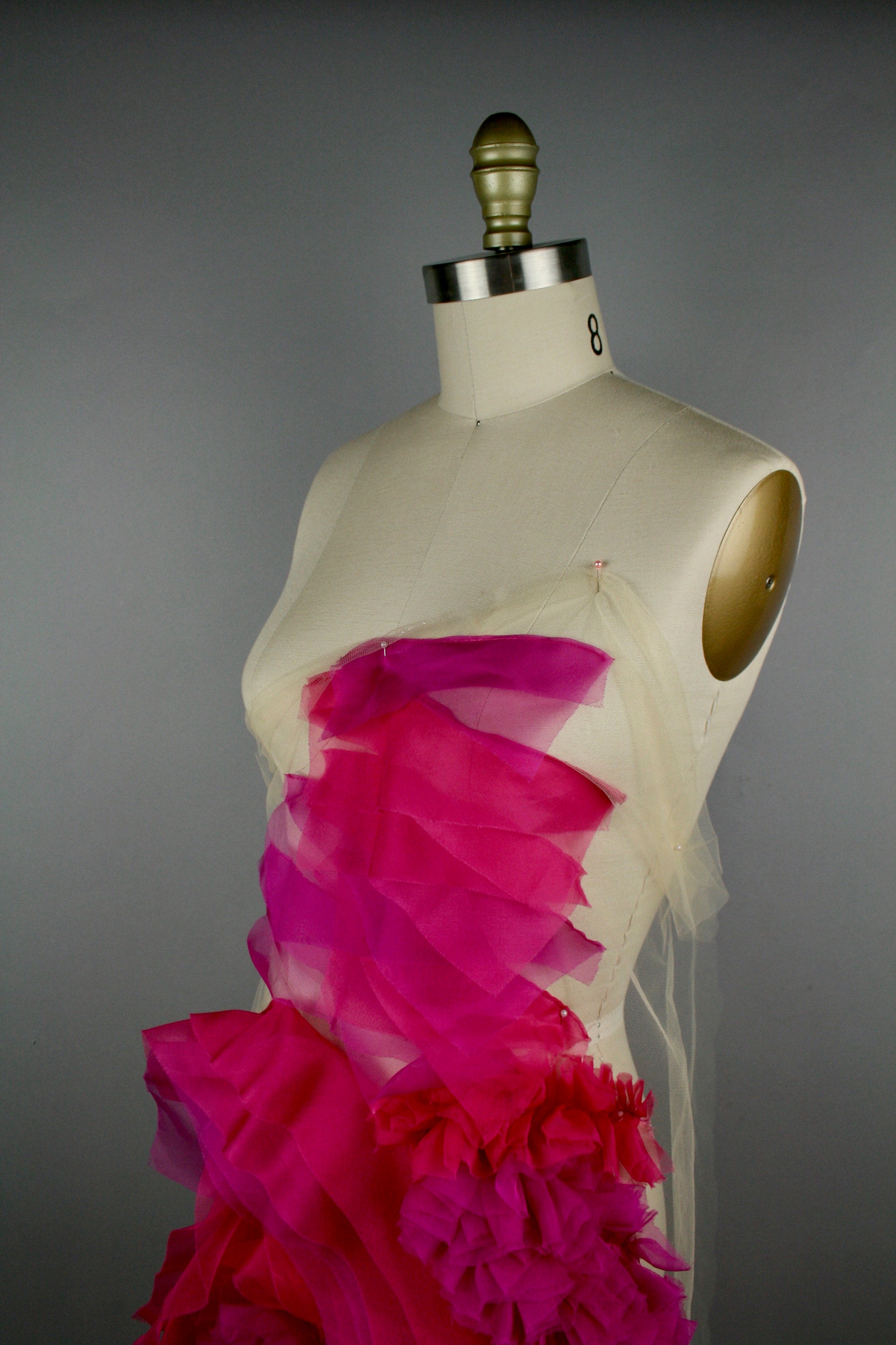 Silk Fabric Ruffles, Textured Fabric, 3D Fabric