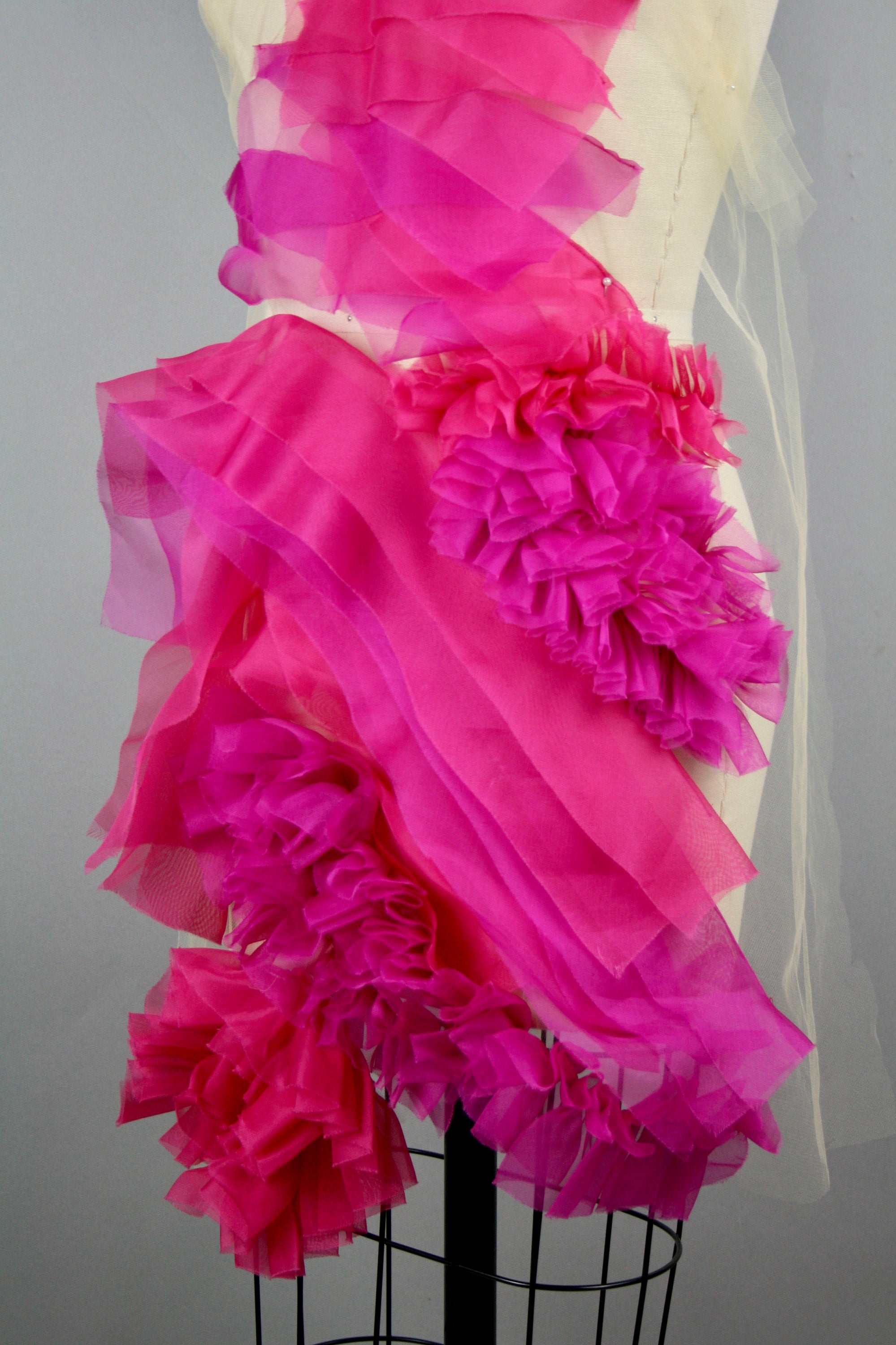 Silk Fabric Ruffles, Textured Fabric, 3D Fabric