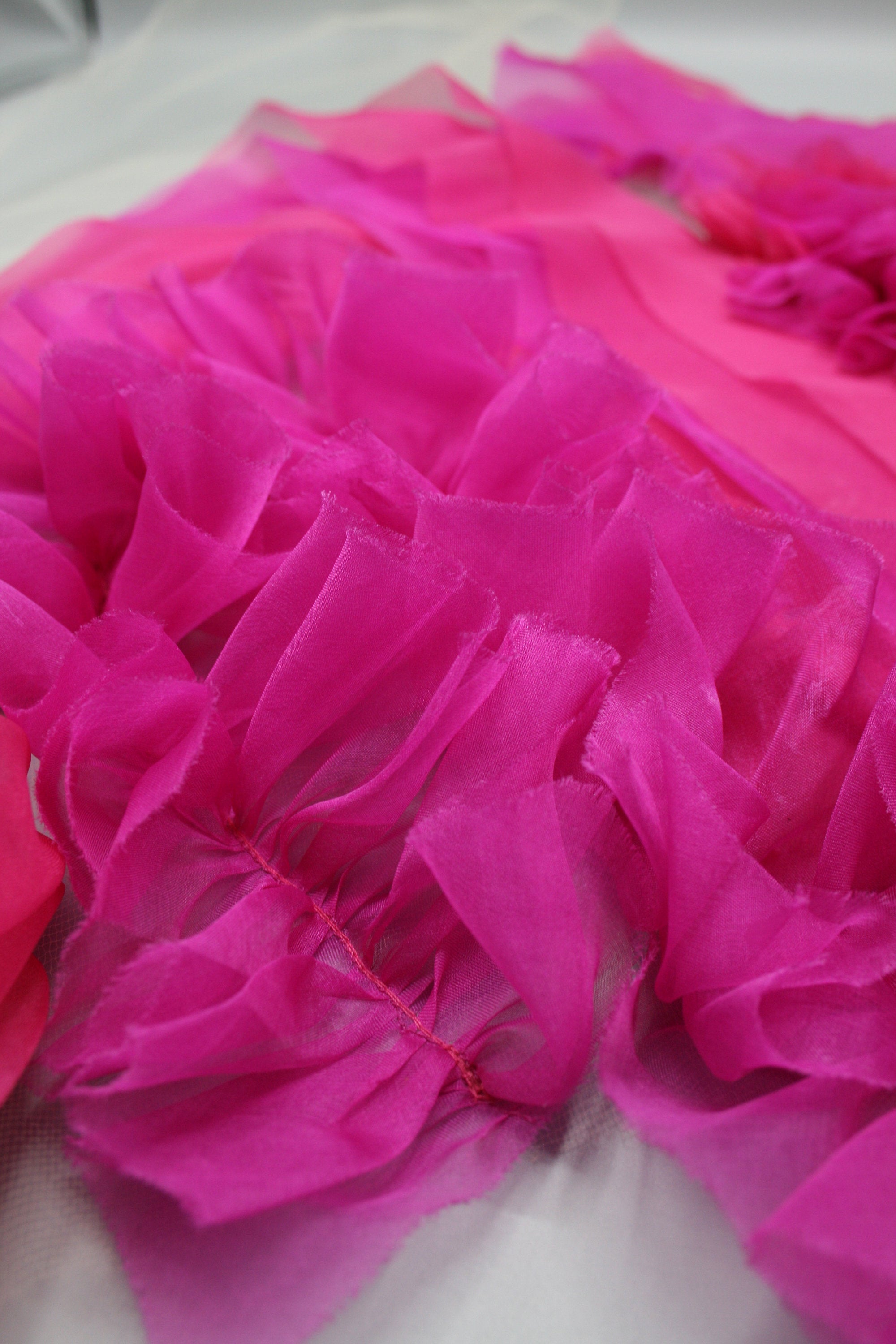 Silk Fabric Ruffles, Textured Fabric, 3D Fabric