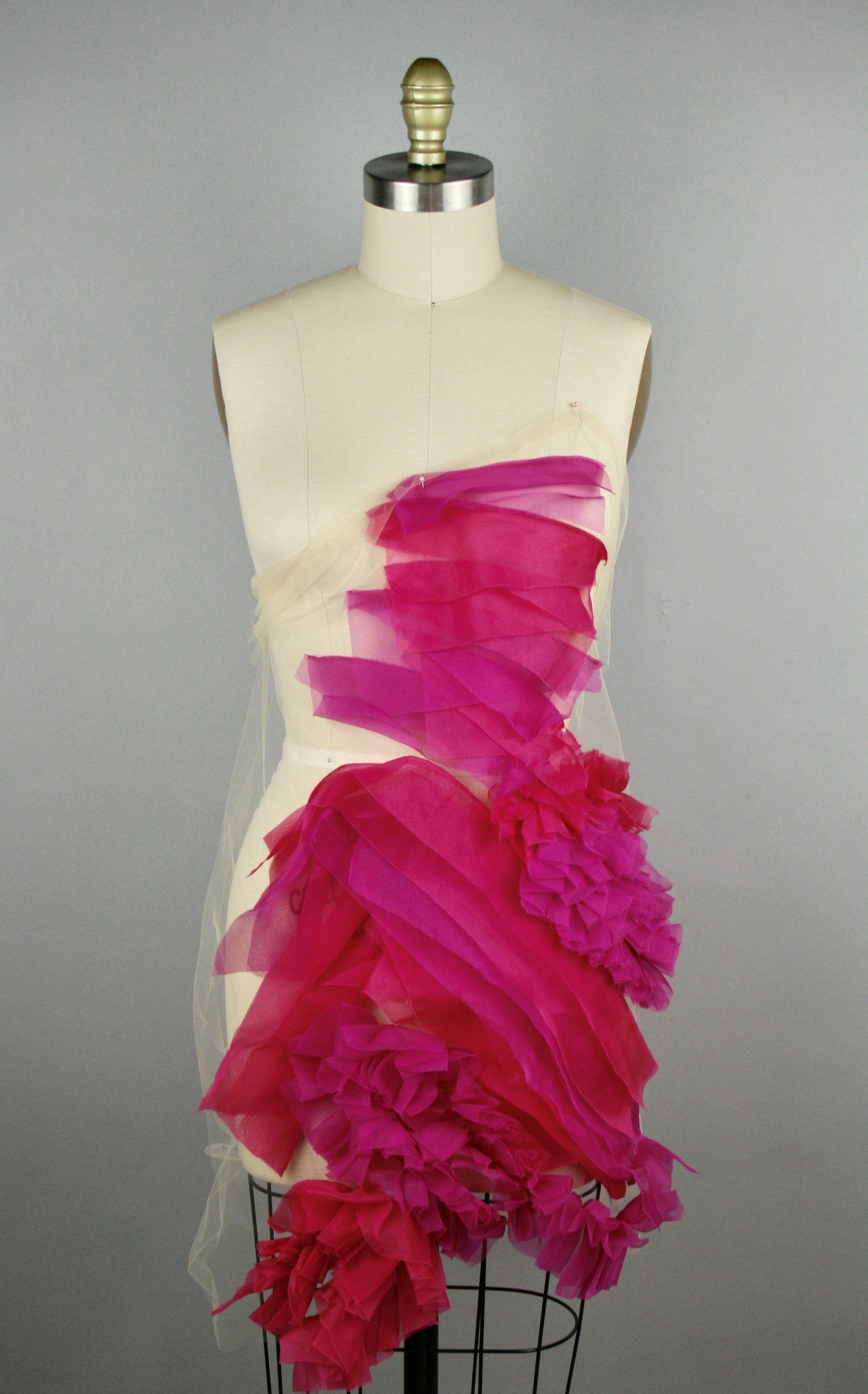 Silk Fabric Ruffles, Textured Fabric, 3D Fabric