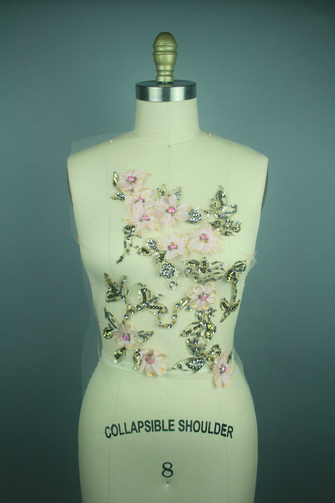 3D Hand Painted Floral Applique
