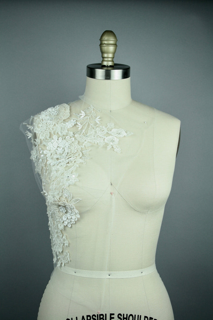 3D Pure White Lace Applique
