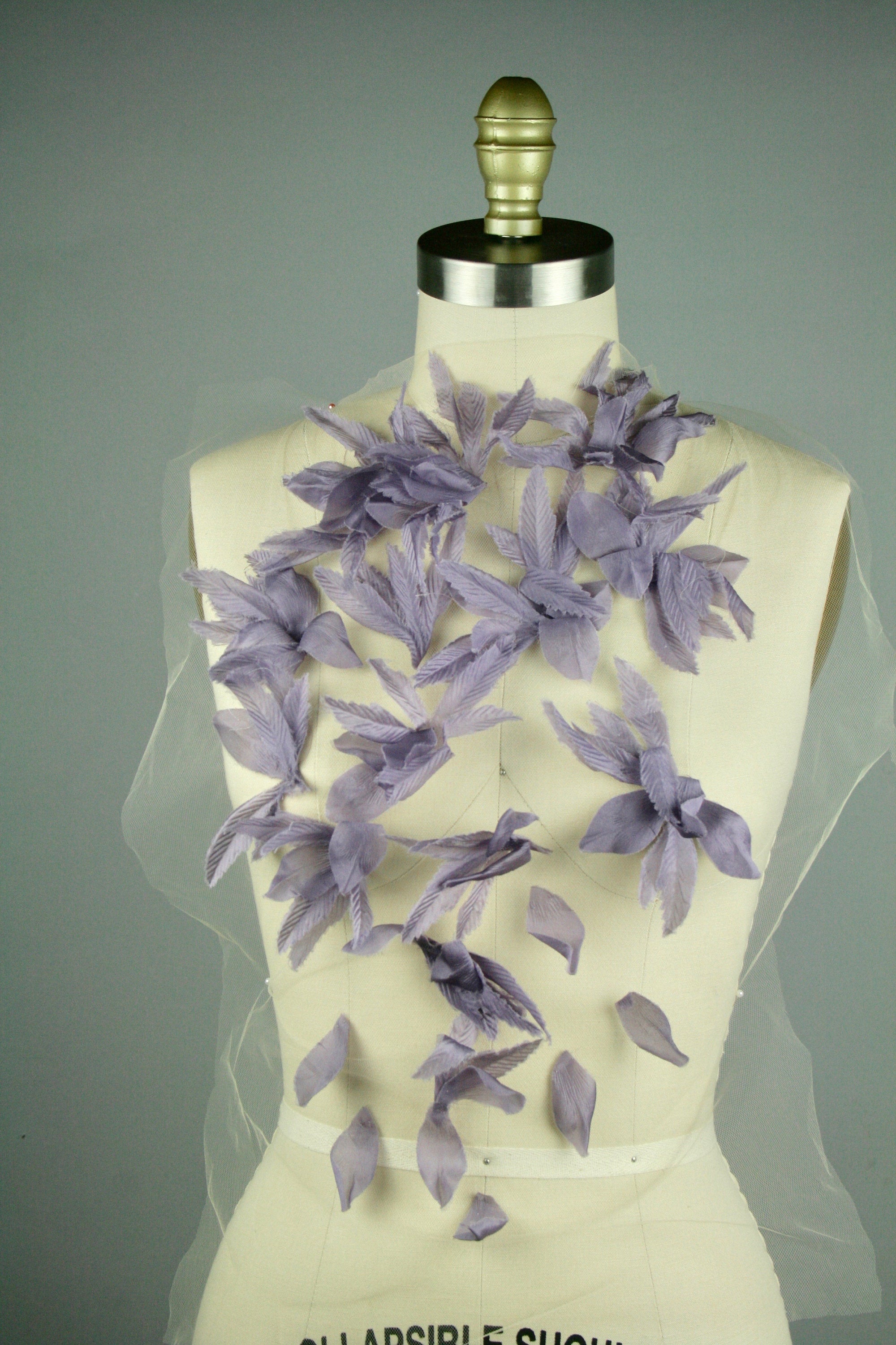 3D Satin Organza Floral Customizable Applique