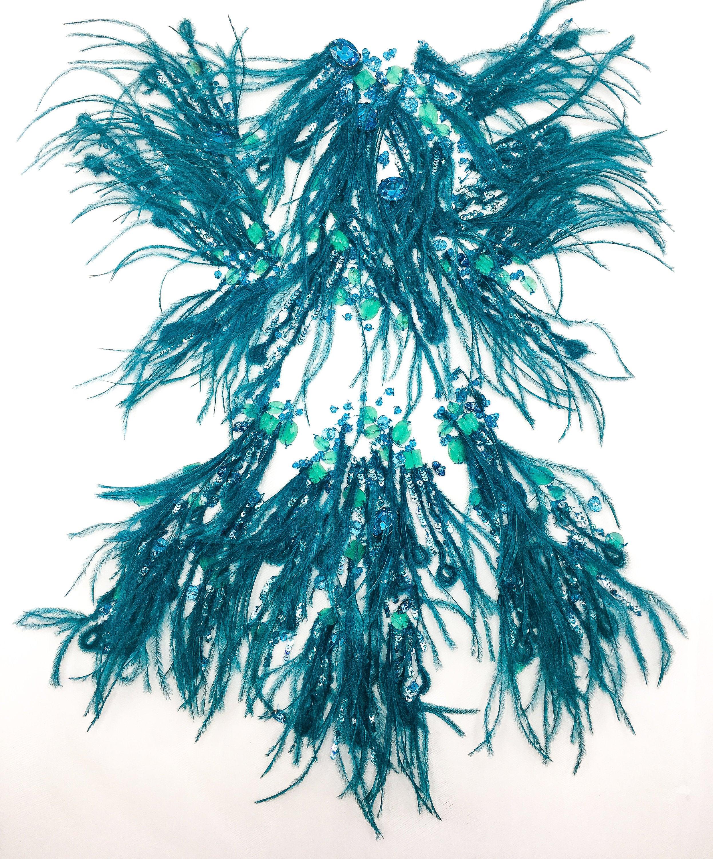 Feather Beaded Panel