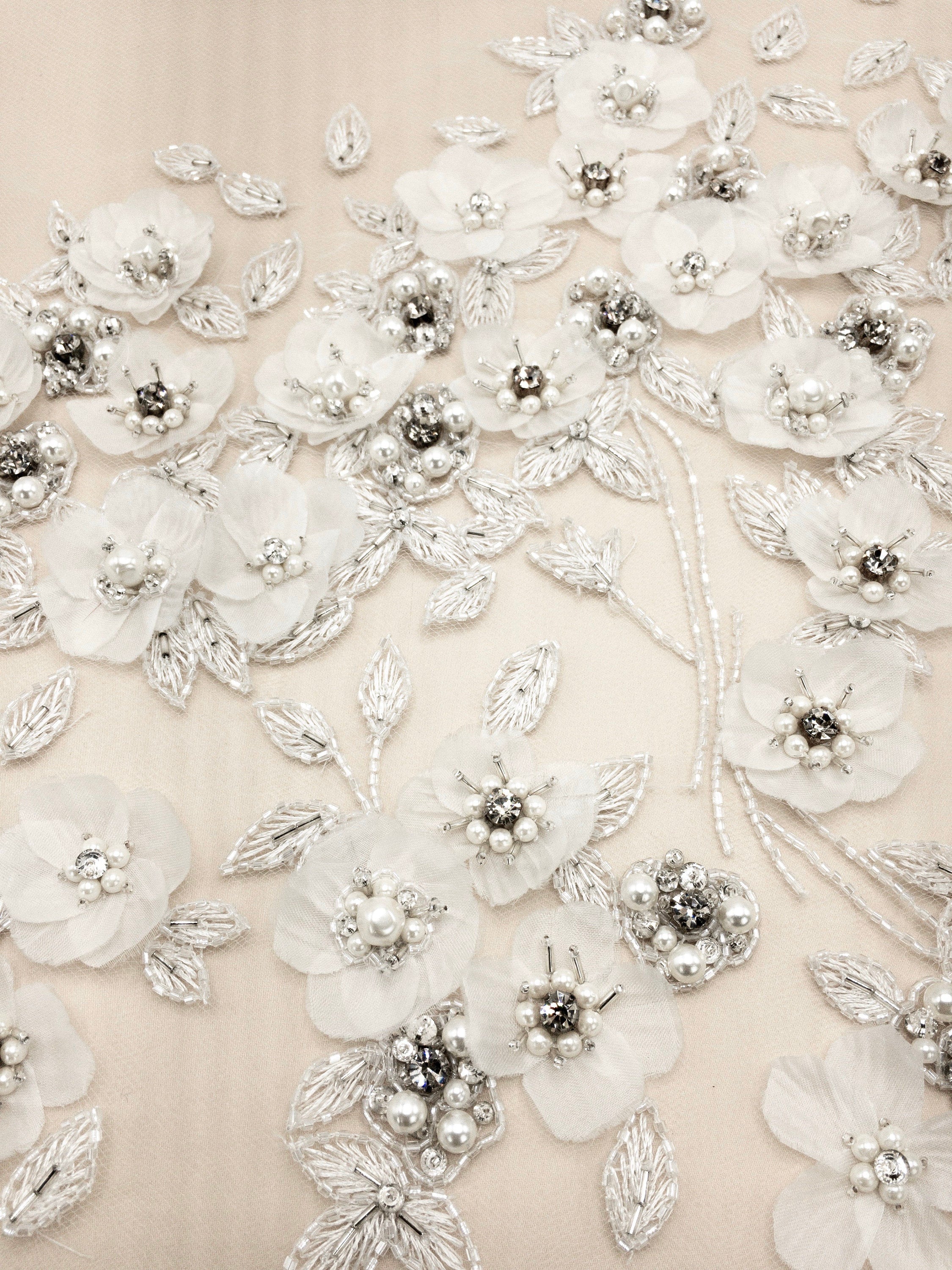 C118 - Bridal Allover Floral Applique