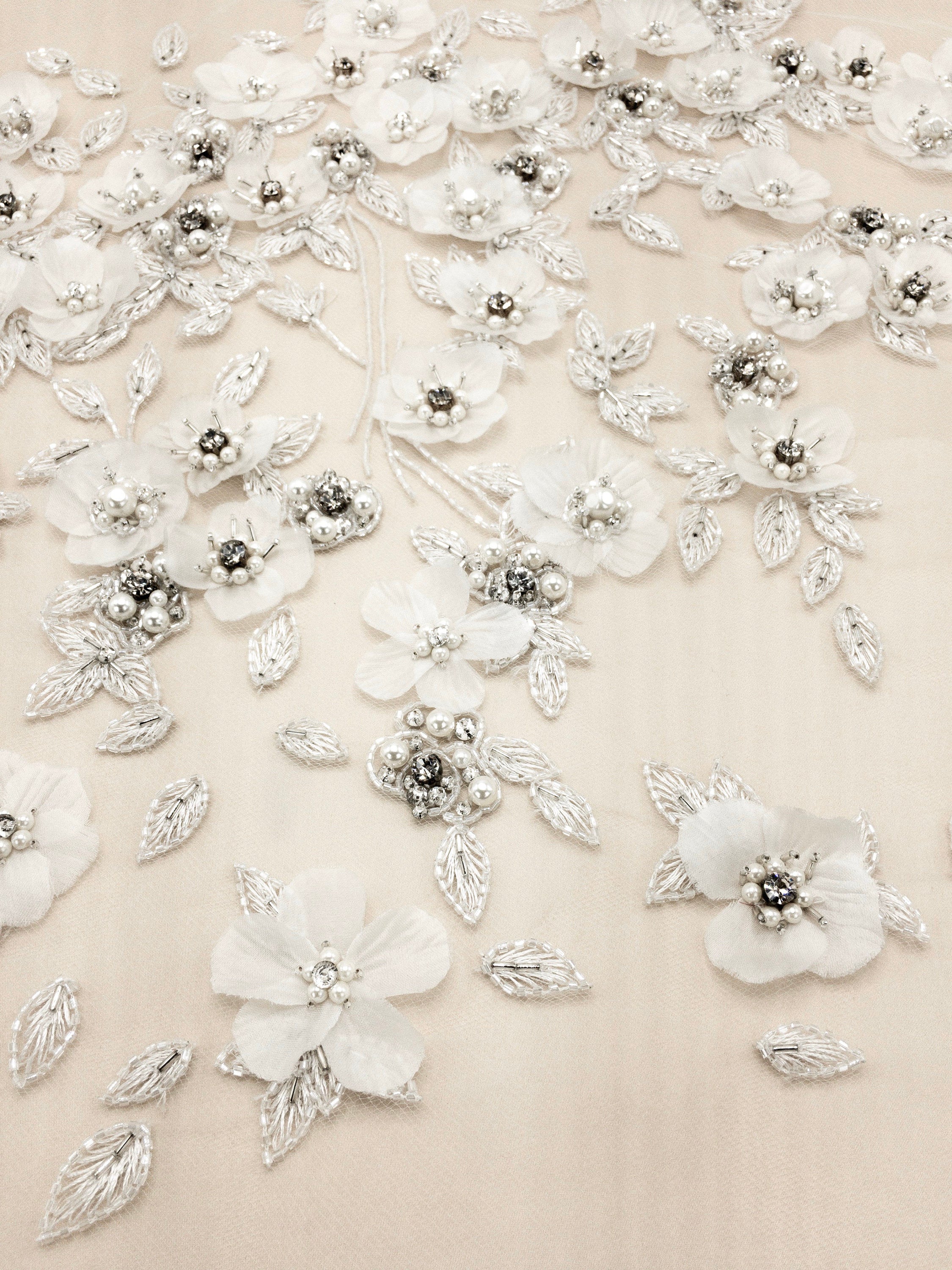 C118 - Bridal Allover Floral Applique