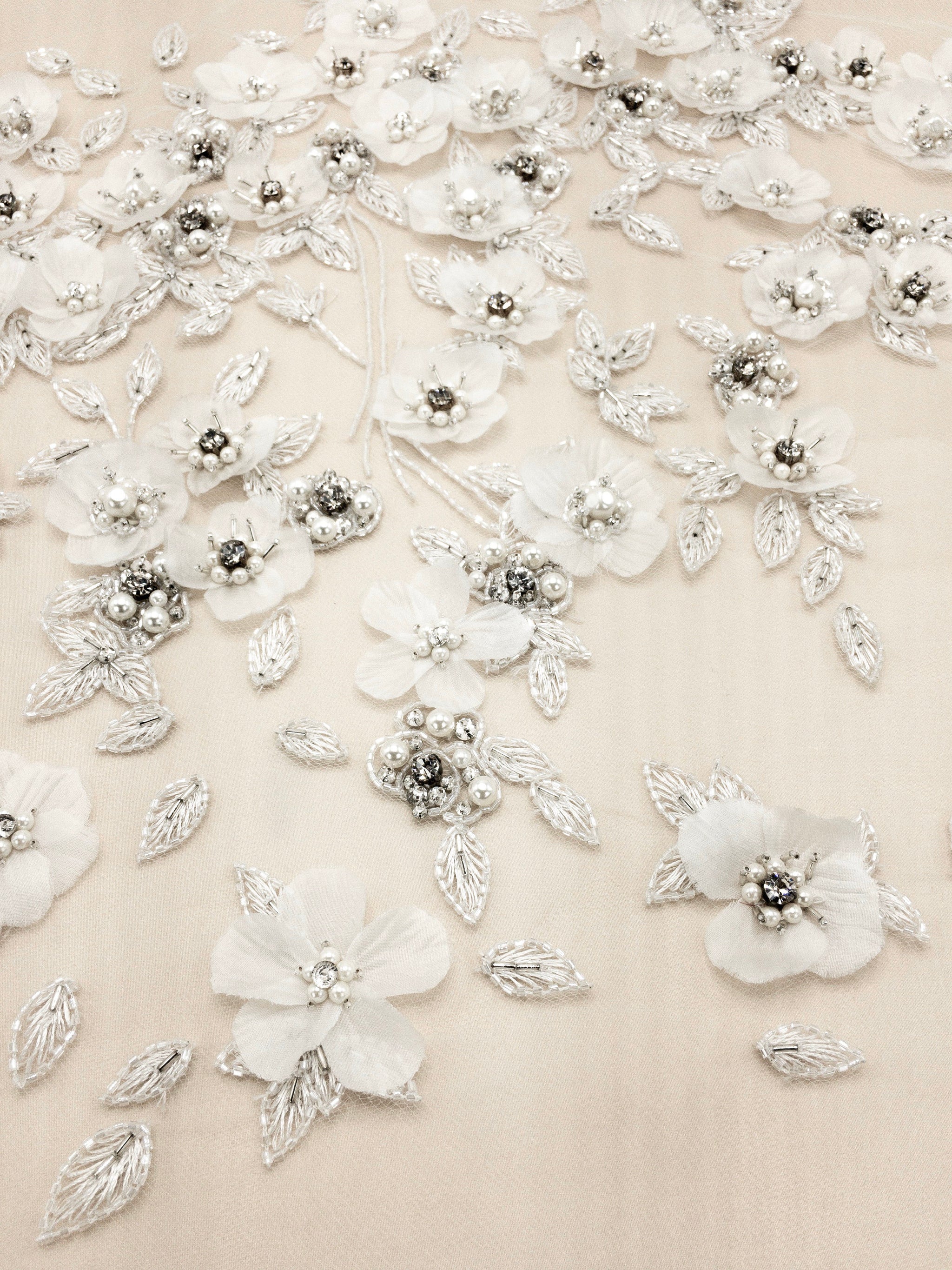 C118 - Bridal Allover Floral Applique