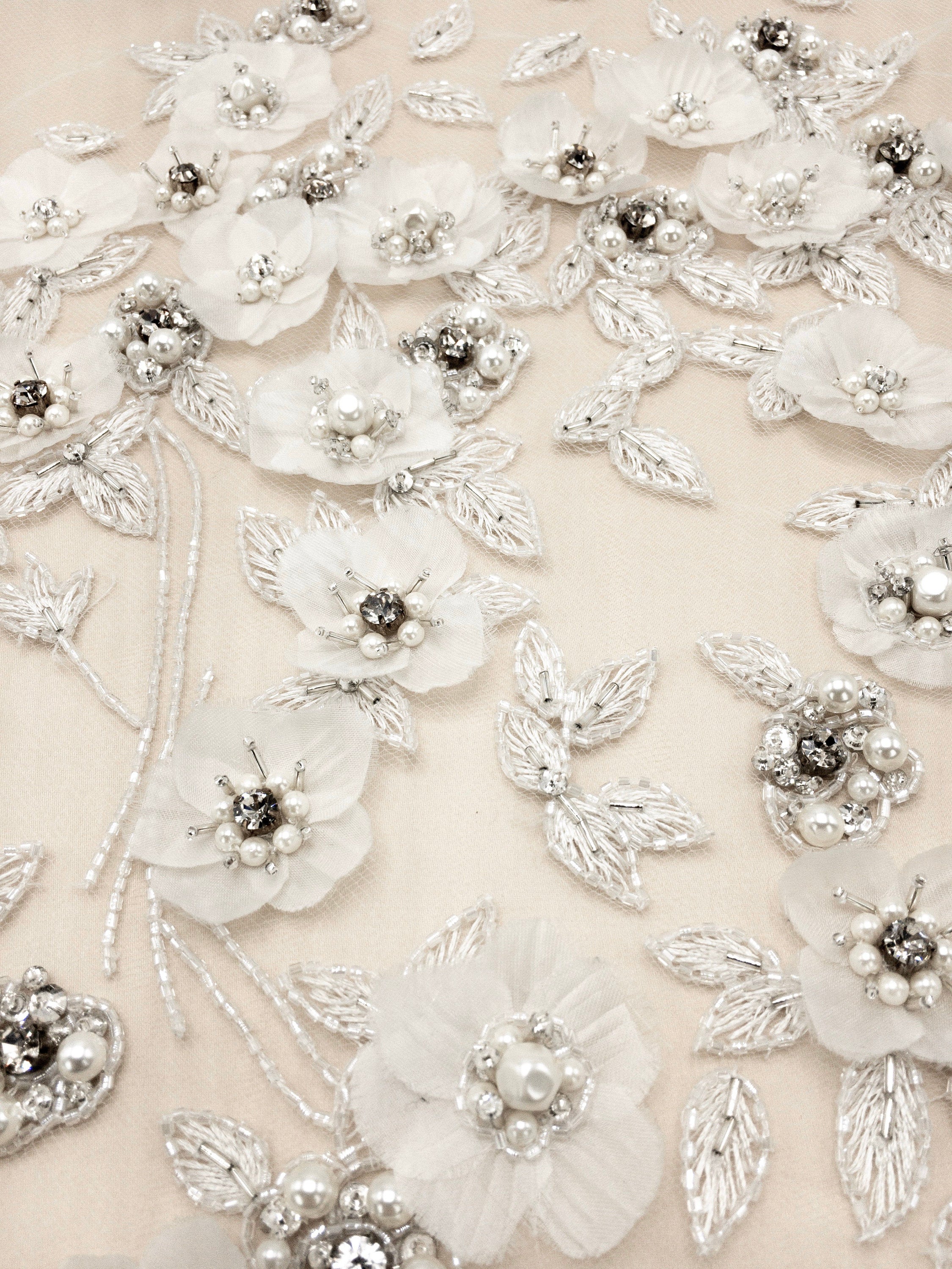 C118 - Bridal Allover Floral Applique