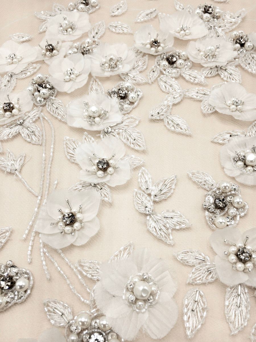 C118 - Bridal Allover Floral Applique