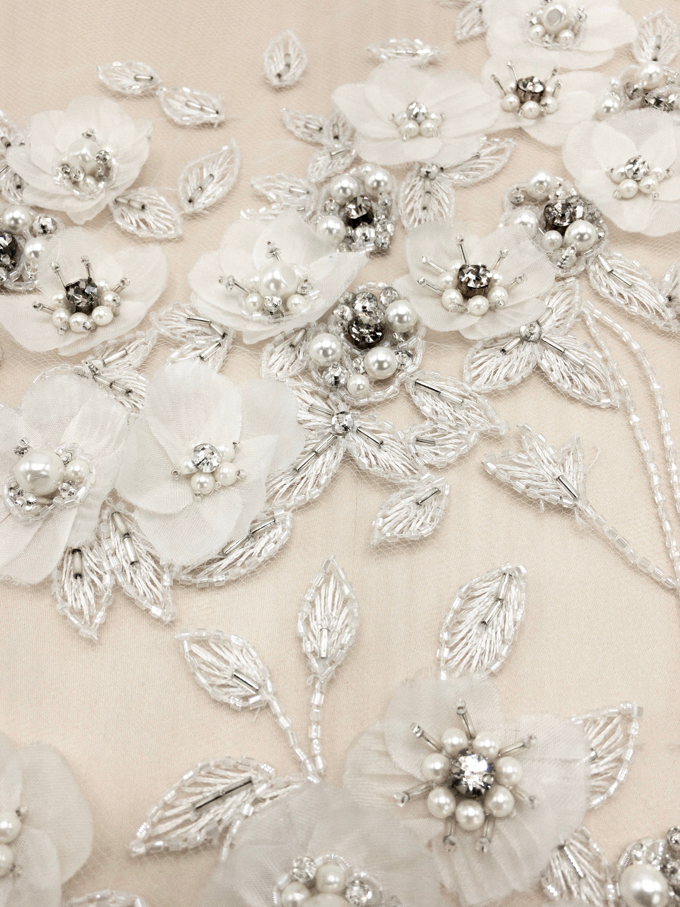 C118 - Bridal Allover Floral Applique