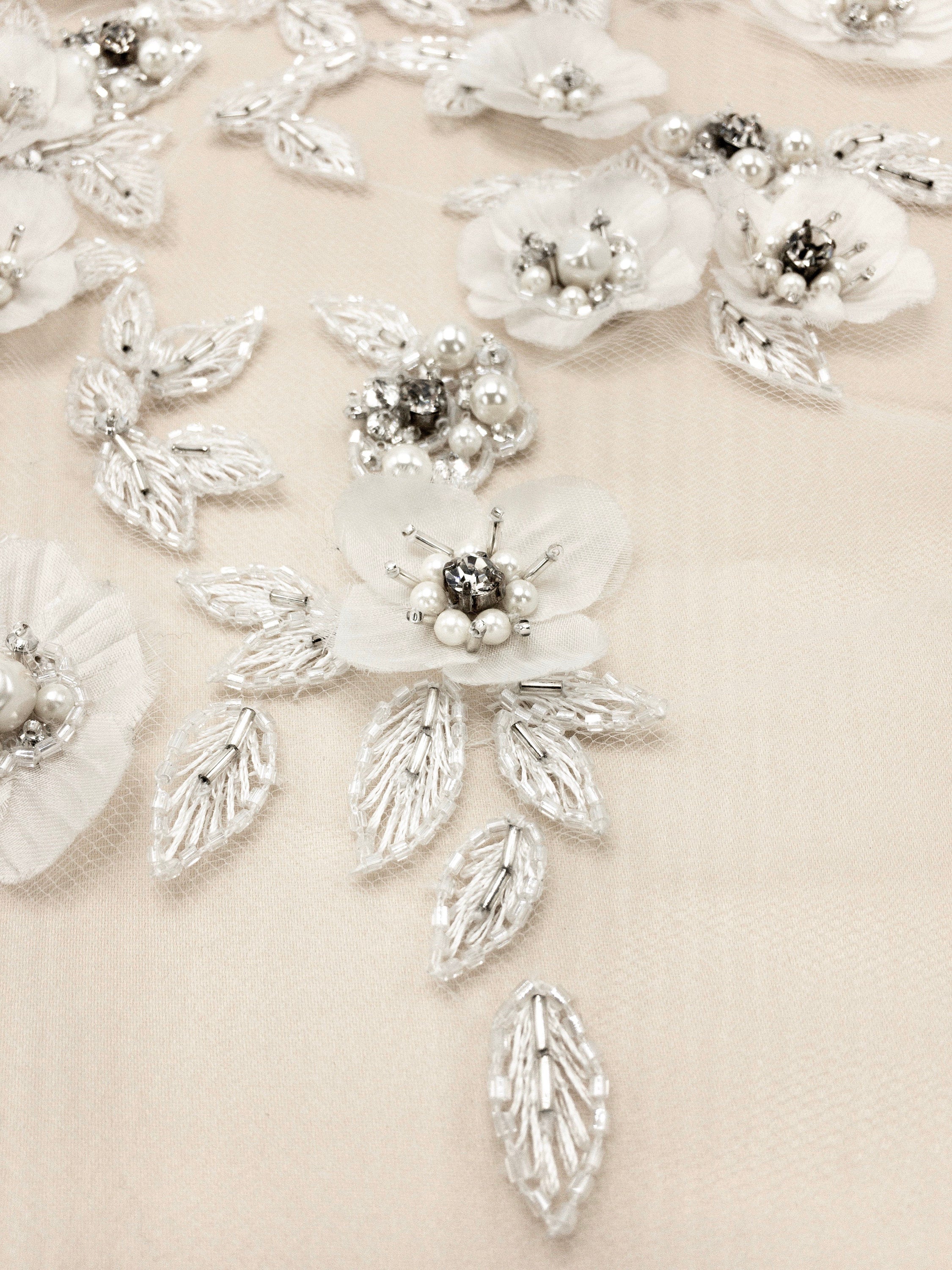 C118 - Bridal Allover Floral Applique